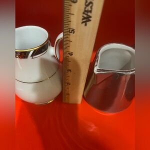 Vintage ceramic creamers, Noritake and Hall